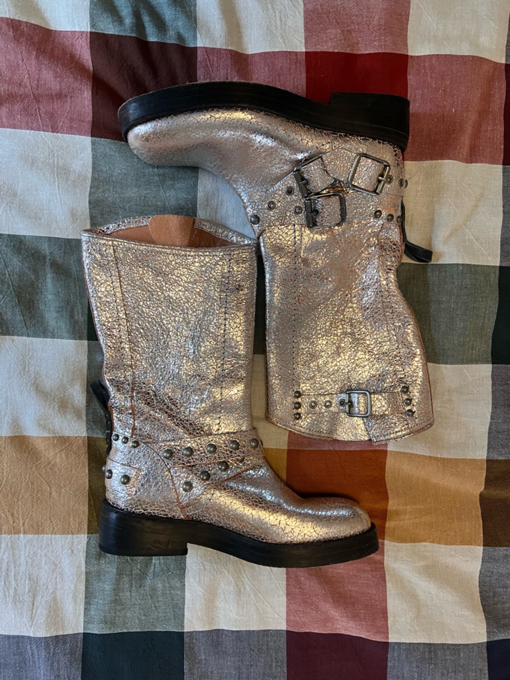 We The Free Janey Engineer Boot in Silver - Picture 2 of 6